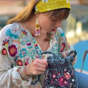 JOHNNY WAS, NWT Brady Button Down Blouse